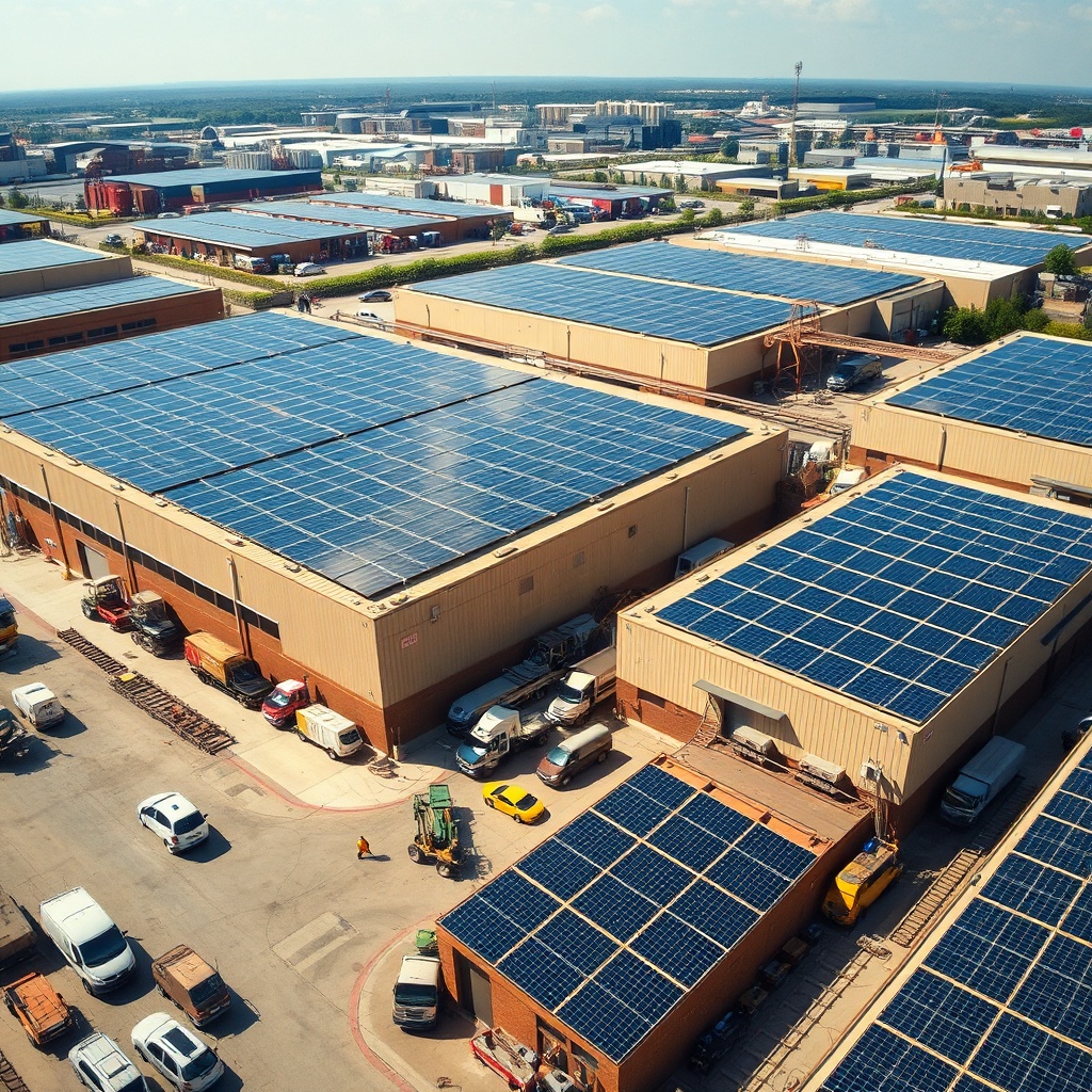 Explore the financial advantages of industrial solar energy with these large solar panel installations. Learn about the financial incentives and savings available for businesses.