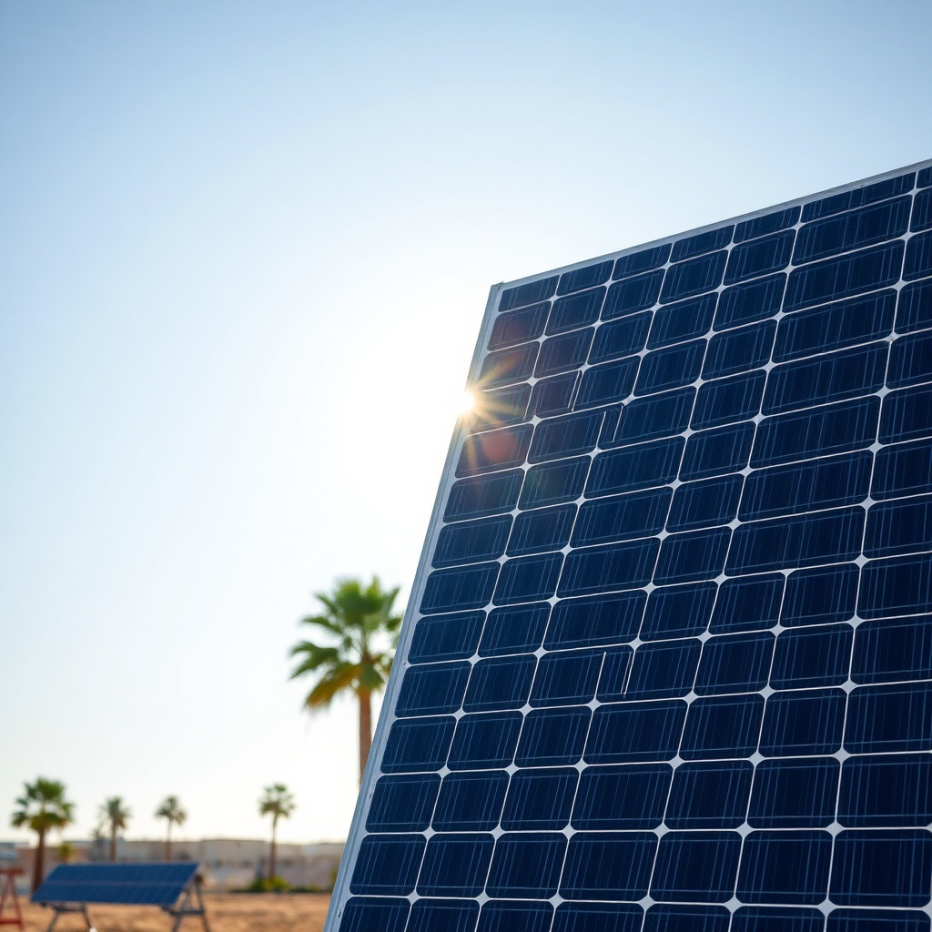 Close-up comparison of monocristalline versus polycristalline solar panels installed near Casablanca, displaying efficiency and design differences for residential and commercial use