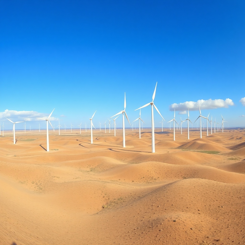 Comparaison énergie solaire vs énergie éolienne Maroc : parc éolien dans la campagne marocaine